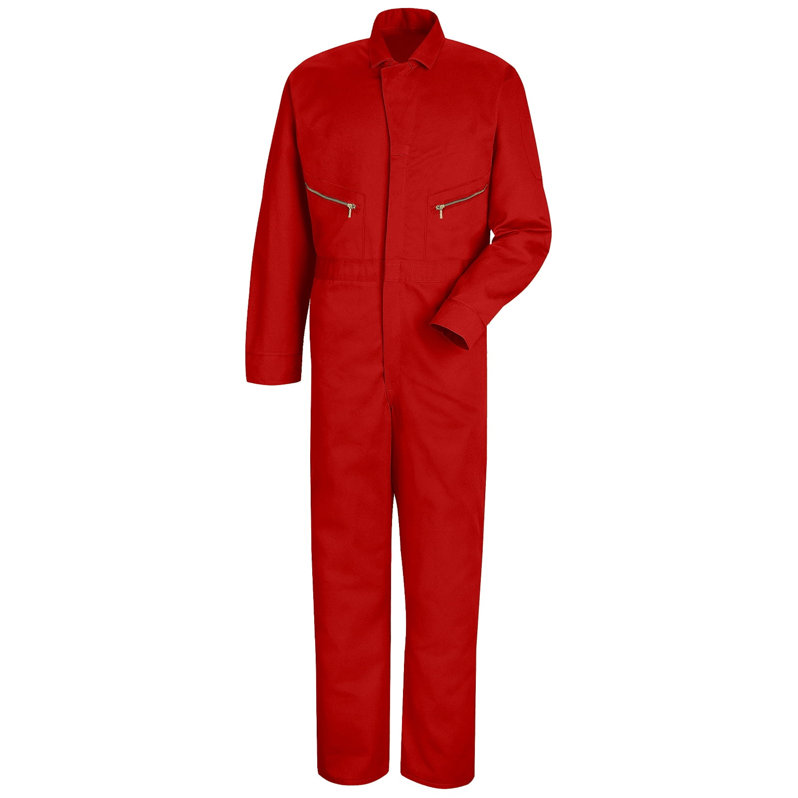 Long Sleeve Oversized Fit Red Kap Men's Snap Front Cotton Coverall 