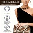 thumbnail image 6 of Xixirimido Clutch Purse for Women Formal Evening Bags for Wedding Party Cocktail Prom Leather Envelope Bag with Detachable Chain, Cowhide Print Brown, 6 of 7
