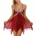 thumbnail image 4 of Vestido De Malla De Encaje Para Mujer, Falda De Corte Bajo, Ropa De Dormir Para Cita, Noche, Boda, Día De San Valentín, 4 of 8