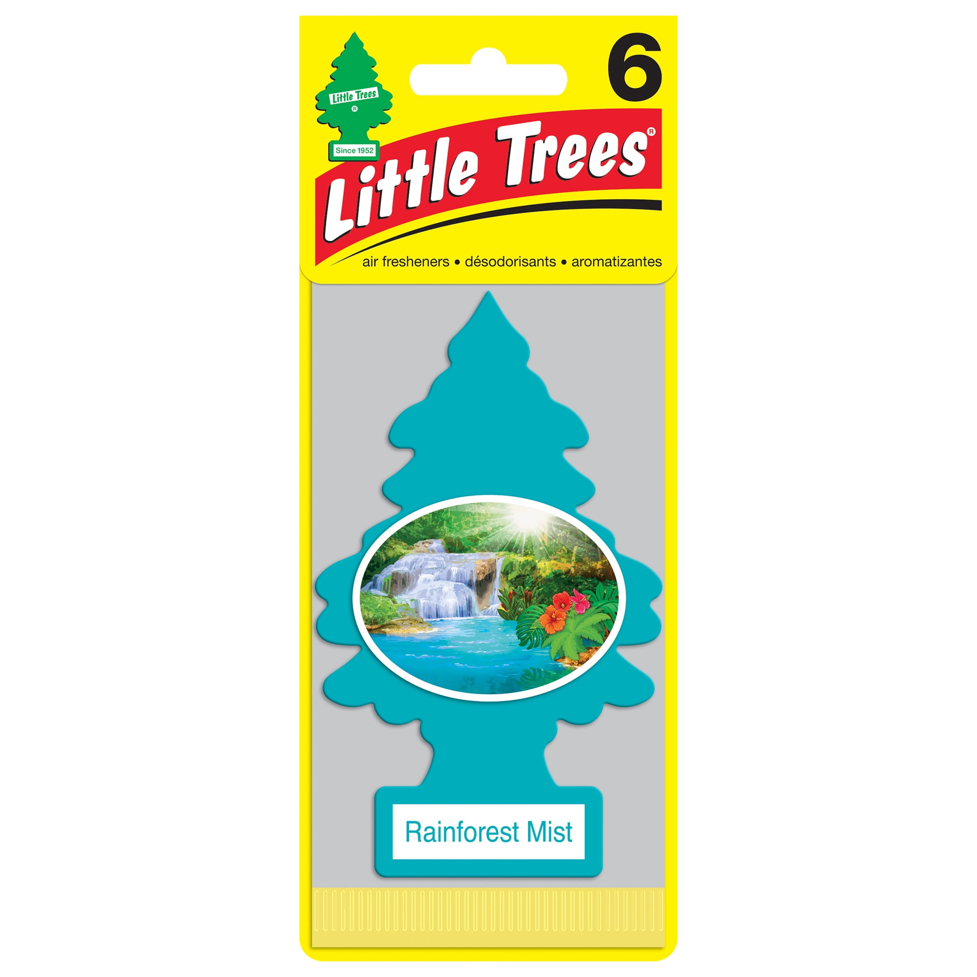 Little Trees Air Freshener Rainforest Mist Fragrance 6-Pack