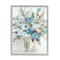 thumbnail image 4 of Stupell Industries Abstract Blue Rose Arrangement Botanical & Floral Painting Gray Framed Art Print Wall Art, 4 of 5