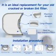 thumbnail image 6 of ADQ56656403 Dryer Lint Filter Screen Replacement Compatible With LG WashTowers & Dryer DLGX4201B DLGX4201W WKE100HVA, 11.2" * 10.9" Dryer Lint Filter Trap Screen Strainer 4960837 AP7012980 PS16546780, 6 of 7