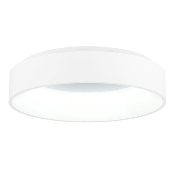 CWI Lighting Arenal Drum Shade Metal LED Flush Mount Light in White