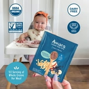 Amara Organic Baby Food Oats N Berries, No Added Sugar, Stage 2, 5 Individual Servings