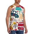 thumbnail image 2 of Fotbe London Symbols Men's Camiseta sin Mangas Estampada para Hombres, Playera Casual para Gimnasio, Entrenamiento, Playa-XX-Large, 2 of 7
