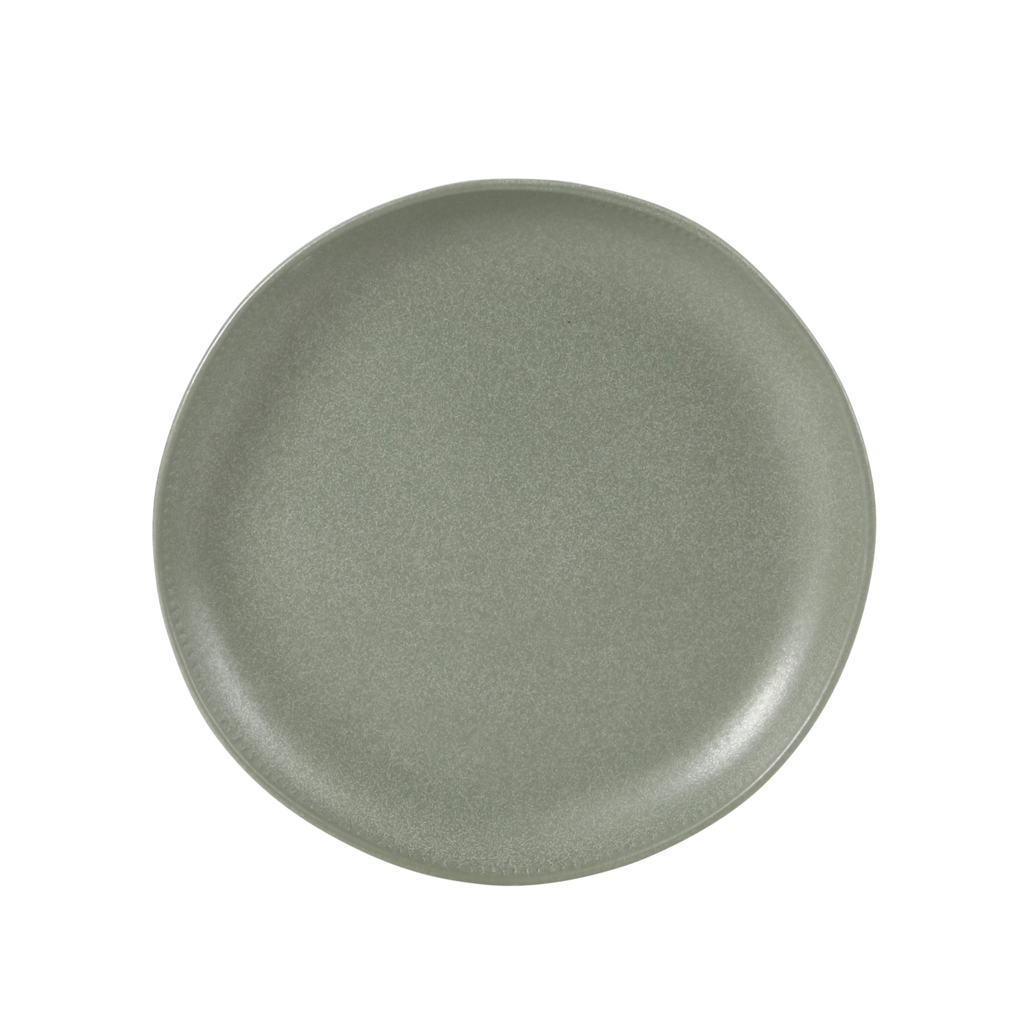 Gibson Elite Menlo Park 16-Piece Pottery Clay Stoneware Dinnerware Set – Green Reactive Glaze, Organic Shape Embossed Plates and Bowls W/ Pasta Bowl, Service for 4 – Microwave & Dishwasher Safe
