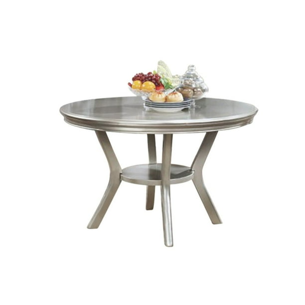 Amina Contemporary Round Dining Table Champagne Com Amina Contemporary Round Dining Table, Contemporary Round Table