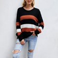 thumbnail image 3 of Vedolay Fall Sweater Women's Casual Crewneck Lightweight Pullover Loose Fit Sweater,RD1 S, 3 of 5