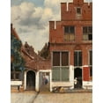 thumbnail image 2 of Vermeer, Johannes 12x14 White Modern Wood Framed Museum Art Print Titled - View of Houses in Delft, Known as The Little Street, c. 1658, 2 of 4