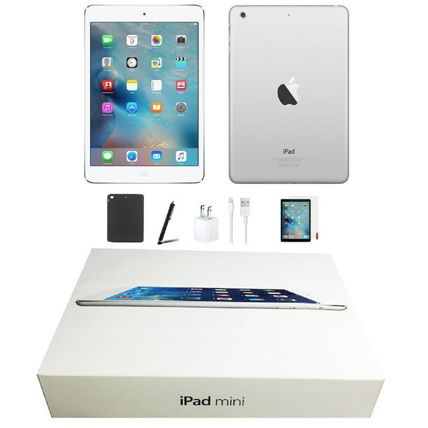 Open Box Apple Ipad Mini 3 16gb Silver Wi Fi Only Bundle Tempered Glass Case Charger Stylus Pen Comes In Original Packaging Walmart Com