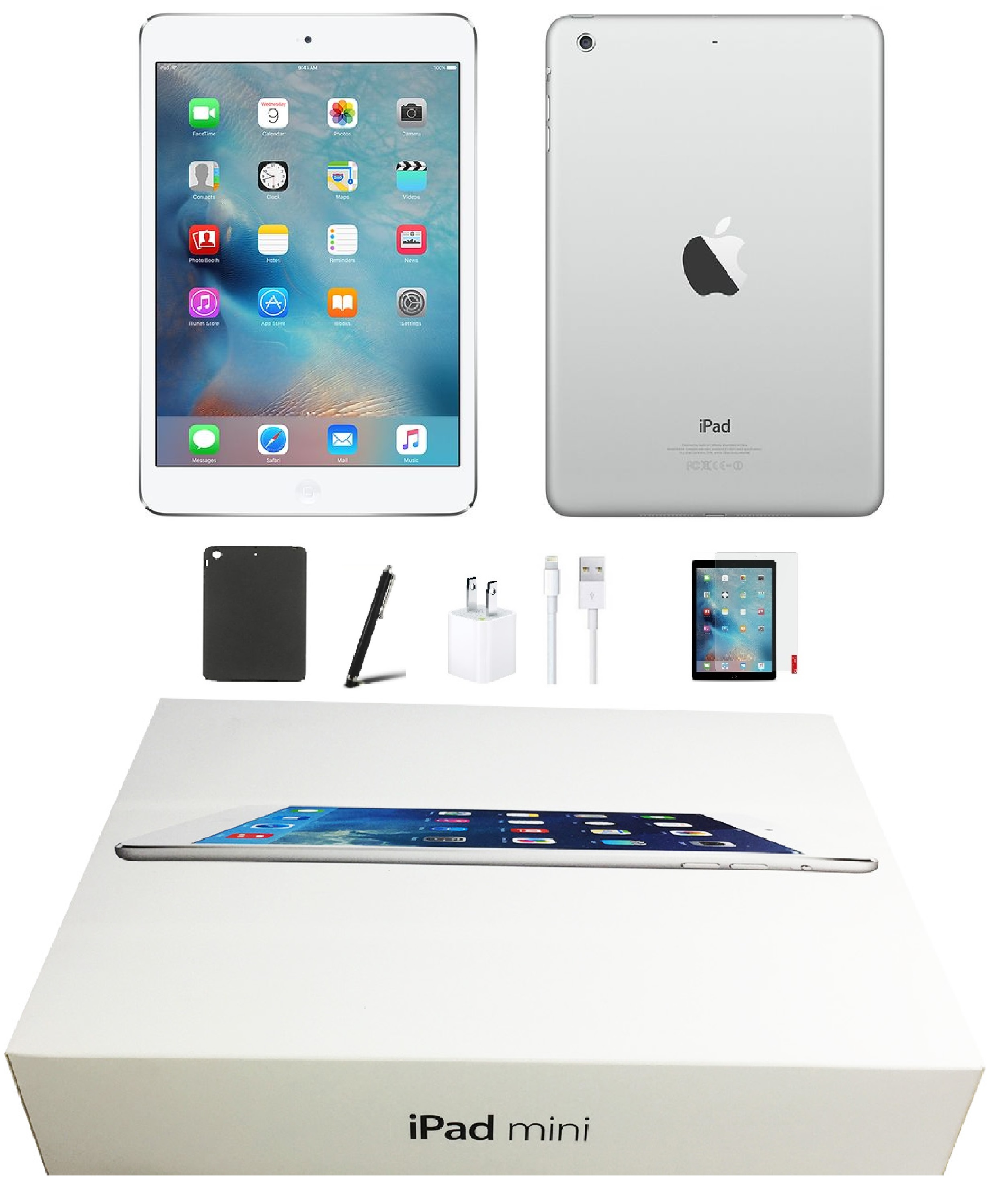 Open Box | Apple iPad Mini 4 | 16GB Silver | Wi-Fi Only | Bundle: Tempered  Glass, Case, Charger  Stylus Pen comes in Original Packaging - Walmart.com