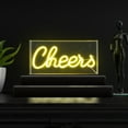 thumbnail image 3 of Cheers 11.8" Contemporary Glam Acrylic Box USB Operated LED Neon Light, Yellow, 3 of 6