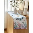 thumbnail image 5 of Table Runner 108 Inches Long for Kitchen Dining, Whale Coastal Dresser Scarf Farmhouse, Dining Table Decorations for Wedding/Parties, Summer Beach Ocean Shell Jellyfish Starfish 13 x 108 In, 5 of 8