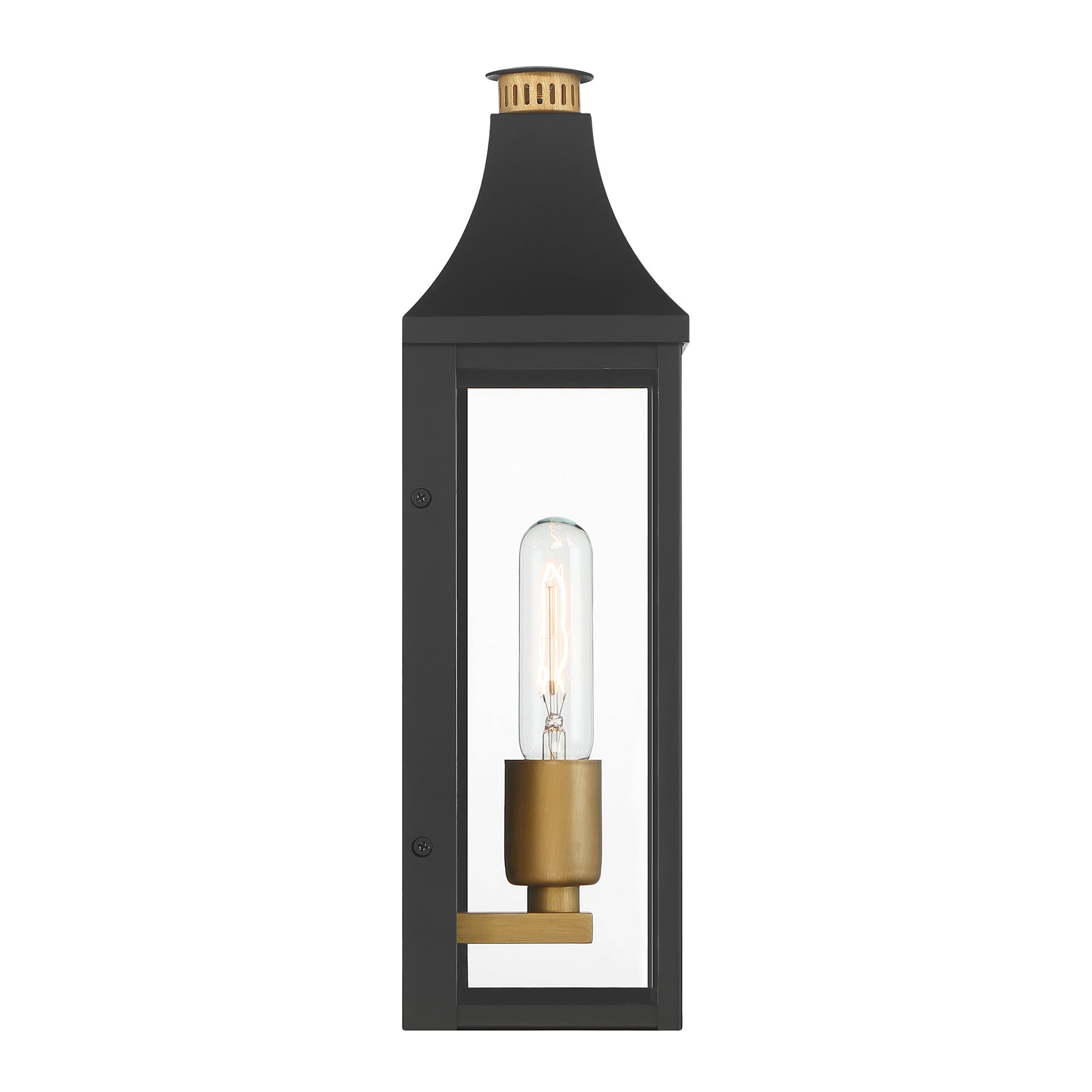 The Great Outdoors 78301-734 Hurstborne 16" Tall Outdoor Wall Sconce - Dark Matte Black /