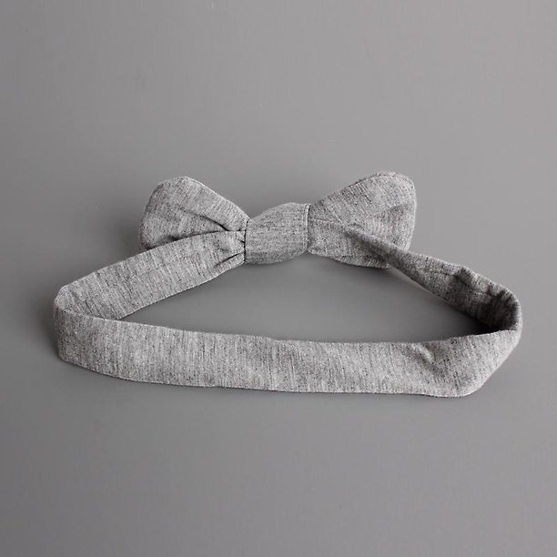 Invierno algodón lindo gris puro orejas De conejo arco niños tocado Tiara bebé suave Bowknot bebé diadema Acessorio De Cabelo T