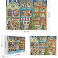 thumbnail image 3 of Jigsaw Puzzles 1000 Pieces for Adults Christmas on Pet Street 1000 Pieces Christmas Puzzle for Adults Teens Kids Pet Christmas Party Christmas Scene Oil Painting Puzzles for Adults 29.5" x 19.7", 3 of 13