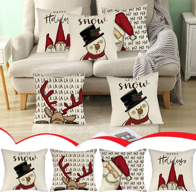 Juego de fundas de almohada | Fundas para cojines decorativos de sofá y cama | Paquete de 4 fundas cuadradas con cremallera oculta | Decoración para el hogar: sala de estar, dormitorio y oficina