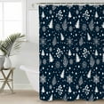thumbnail image 2 of Small Stall Shower Curtain 36x78 Inch Narrow Half Size Christmas Bath Curtains Bathroom Decor Snowflake Xmas Tree Botanical Berry Waterproof Fabric Shower Curtain Set with Hooks 36 Inch, 2 of 6