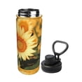 thumbnail image 2 of Haiem Golden Sunflower In Field Printed Sports Insulated Kettle 18oz stainless steel kettle Leak-proof Water Bottle,Double-wall Insulated Bottle for Travel,Sports,Fitness, 2 of 7