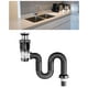 thumbnail image 1 of Tubo de Drenaje BLESIY para Lavabo de Baño Kit de Reemplazo Ajustable Negro, 1 of 8