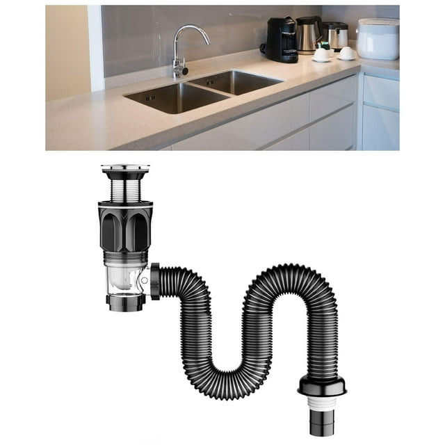 Tubo de drenaje para lavabo de baño perfecl universal fácil instalación