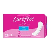 Carefree Panty Liners for Women, Long, Unwrapped, Unscented (92 Count)