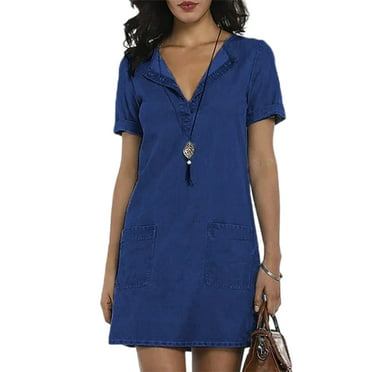 Womens Sleeveless Pockets V-Neck Long Maxi Dress - Walmart.com