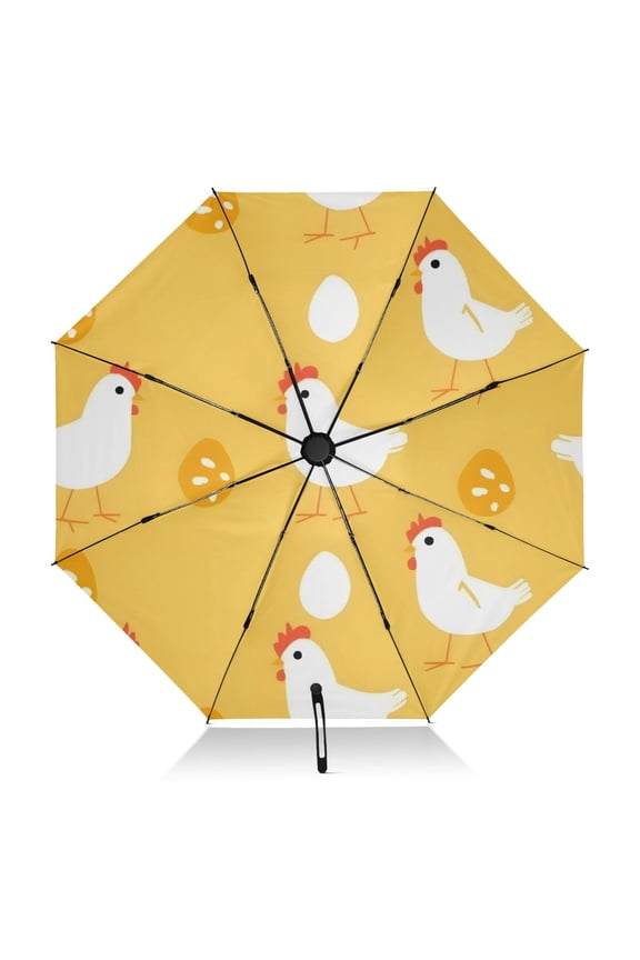 Rooster Umbrella Folding Sun Umbrella Travel Auto Open Close Large UV50+ 40in