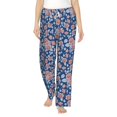 thumbnail image 2 of Lsque Rose Flowers Print Women's Pajama Pants, Lounge Pant - Comfortable Home Wear,Elastic Waistband, Stylish Design-XX-Large, 2 of 9
