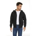 thumbnail image 2 of SPEEDRUN Men's Fleece Full Zip Hoodie Jacket, Men’s & Big Zip Hoodie Sweatshirt, Fleece Sherpa Lined Winter Heavyweight Jacket Black L, 2 of 10