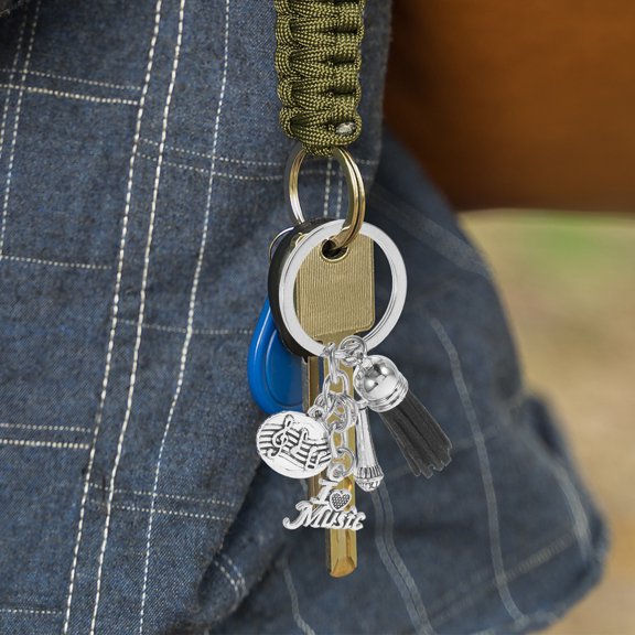 GOOHOCHY Music Party Keychain Instrument Keyring Music Key Chain Ornament Key Chain Decoration