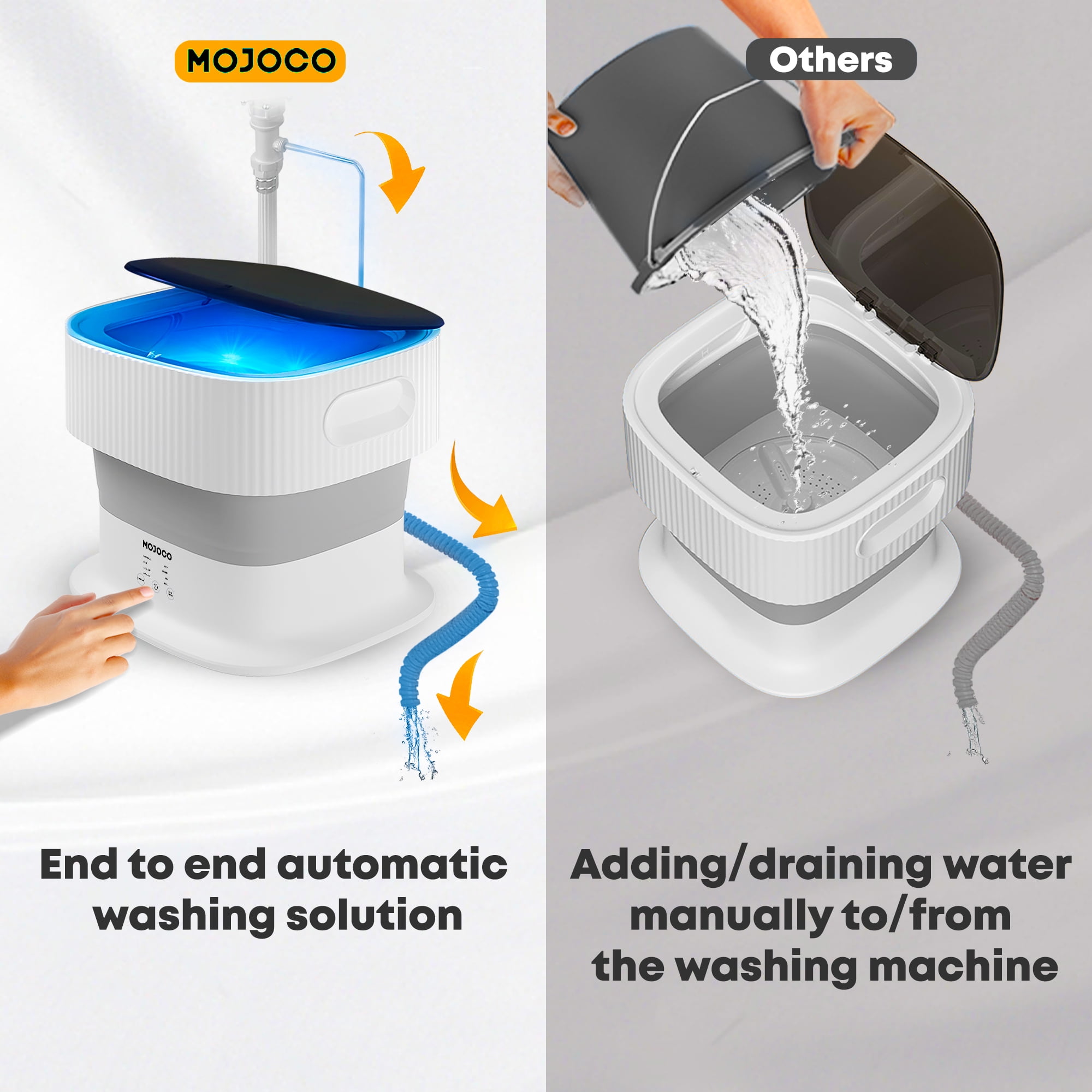 Mojoco Portable Clothes Dryer And Foldable Washing Machine for
