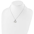 thumbnail image 3 of Sterling Silver Rhodium-plated 7-8mm White Button Freshwater Cultured Pearl Heart 17 inch Necklace QH5513, 3 of 3