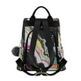 thumbnail image 2 of FORMRS Women's Travel Backpack Purse Anti-Theft Hidden Pockets Casual Shoulder Bag, Colorful White, 2 of 7