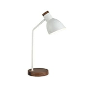 Better Homes & Gardens White & Woodgrain Metal Desk Lamp