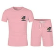 thumbnail image 3 of toraway Ensemble Court pour Hommes 2 Pcs Mode Été Coton Automne 2024 Ensemble de Sport Grande Taille Manches Courtes Col Rond Imprimé Noix de Coco TG, 3 of 4