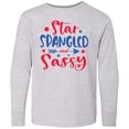 thumbnail image 3 of Inktastic 4th of July Star Spangled and Sassy with Arrow and Stars Long Sleeve Youth T-Shirt, 3 of 5