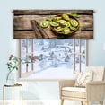 thumbnail image 2 of CUH 1/2/3Pcs Luxury Rod Pocket Valance Curtains Printed Kitchen Panels Short Voile Sheer Fruit Decor Bedroom Half Window Curtain 7#Fruit Printed W:35"x H:24"*2 Panels, 2 of 3
