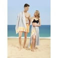 thumbnail image 6 of American Soft Linen Premium Turkish Peshtemal Beach Towel - Lightweight, Quick-Drying Terry Cloth, 35x60 Inches, Sand-Free, Soft & Absorbent, Yellow, 6 of 7