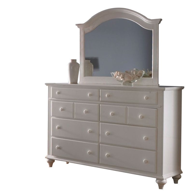 Broyhill Hayden Place 8 Drawer Dresser W Arched Mirror In White Walmart Com
