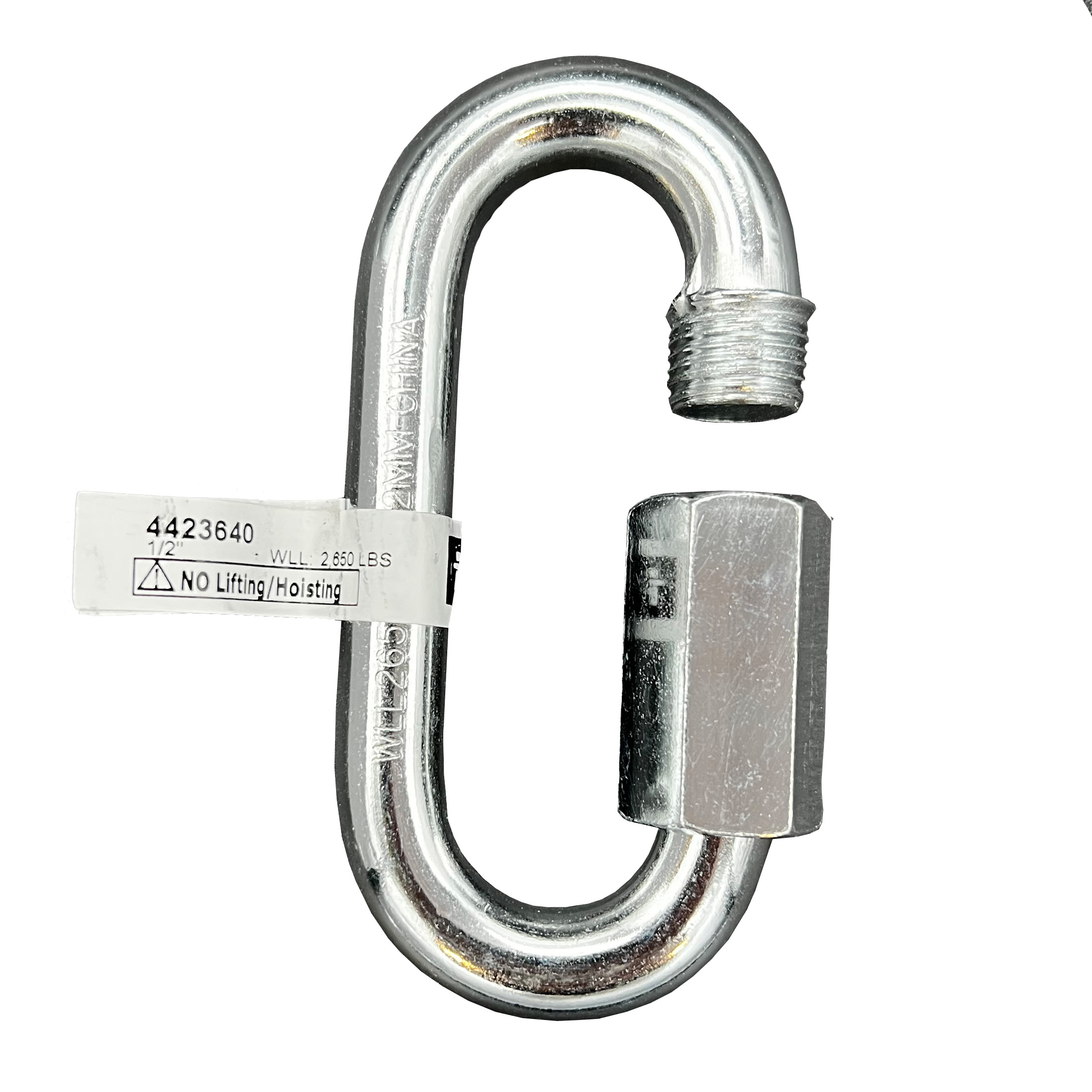 1/2" Quick Link, 10 Piece, Zinc, UPC Tagged, Peerless Chain #4423640