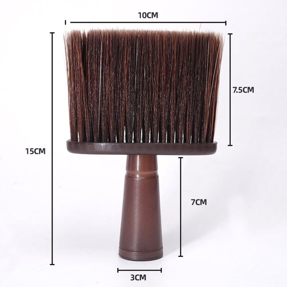 Portable Hair Cutting Salon Styling Tool Cleaning Brush Hairdressing Neck Face Duster Soft Hair Brush BROWN