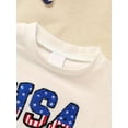 thumbnail image 4 of MORTTIC Baby Boy 4th of July Outfit Short Sleeve Letter Print Color Block T-Shirt and Shorts Set, Perfect for USA Independence Day Outdoor Celebration, 4 of 6