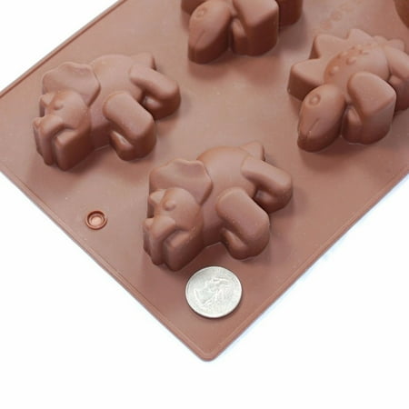 

Silicone Mold Chocolate Ice Cube Tray Fondant Molds Diy Soap Jello Candy Large Dinosaur Shape