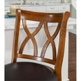 thumbnail image 3 of Home Square 23.5" Carmen Wood Counter Stool in Rustic Oak Brown - Set of 2, 3 of 11