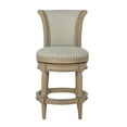 thumbnail image 3 of ROME + OAK Runyan 26" Swivel Counter Stool in Reclaimed Oak with Ash Grey Fabric, Set of 2, 3 of 7