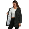 thumbnail image 3 of Big Chill Womens Rain Coat - Lightweight Hooded Water Resistant Slicker Shell Rain Jackets for Women, 3 of 7