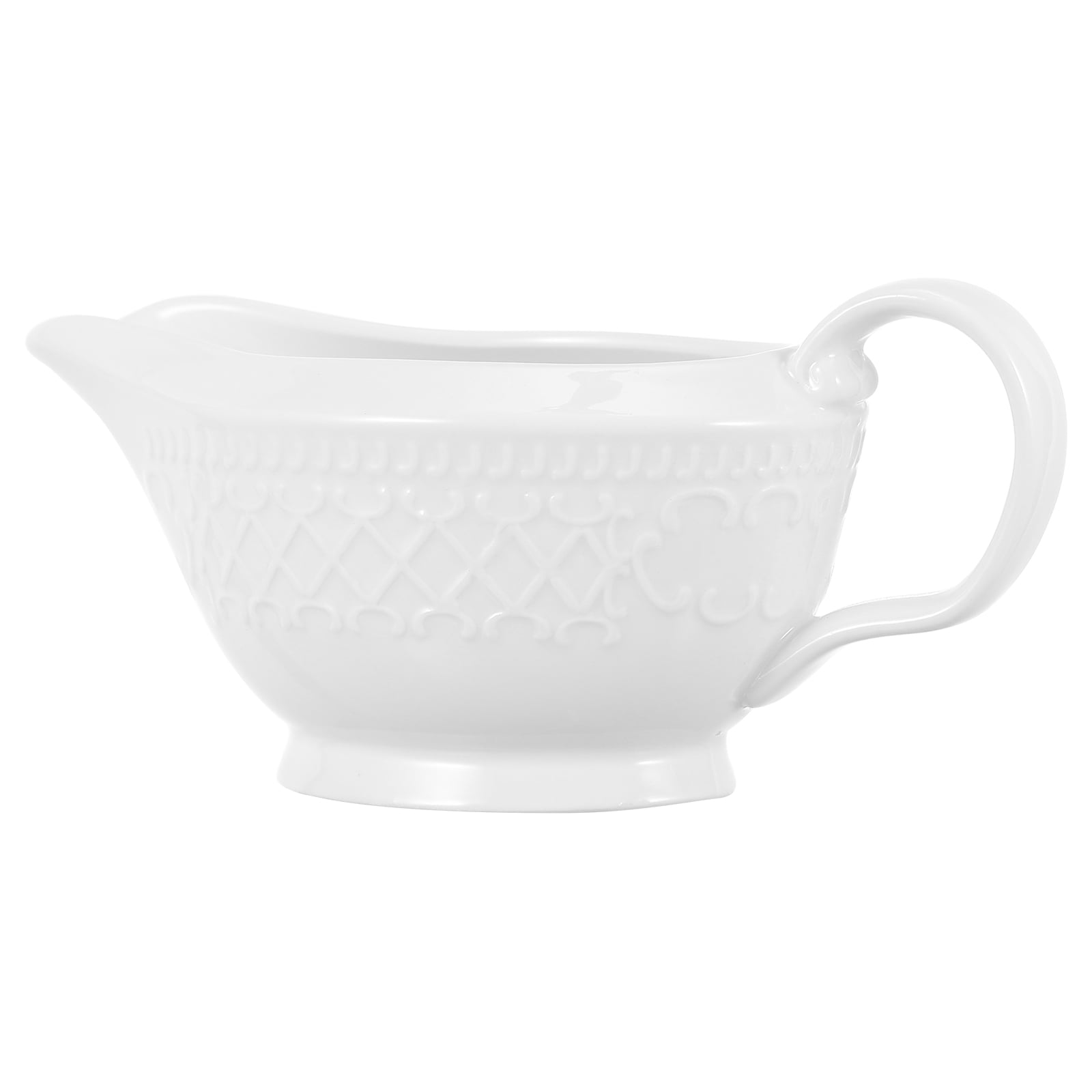 1Pc Ceramic Gravy Boat Simple Tomato Sauce Jug Home Seasoning Storage