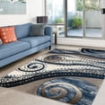 thumbnail image 4 of MDA Rug Imports Rhodes Collection Abstract Swirl Area Rug Purple 3'5'' X 5'5'' 4' x 6' Living Room,Bedroom,Dining Room Rectangle, 4 of 5