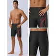 thumbnail image 5 of DARING DIVA Men's Regular Fit Sports Training Swimwear Trunks 30 Black Red, 5 of 6